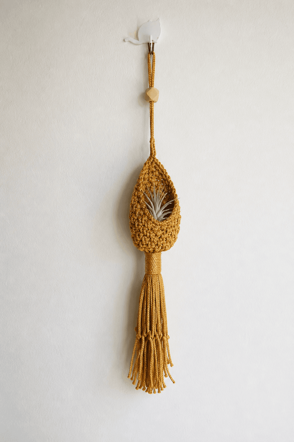 Porte-Plante Macramé Moutarde
