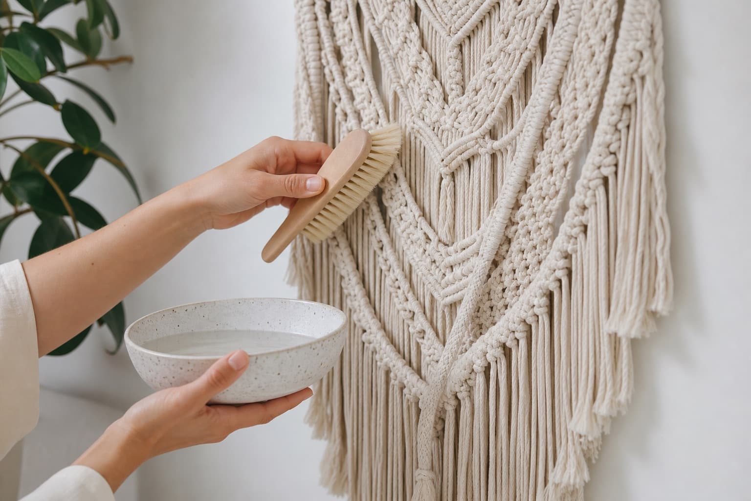 Comment nettoyer son macramé sans l'abîmer