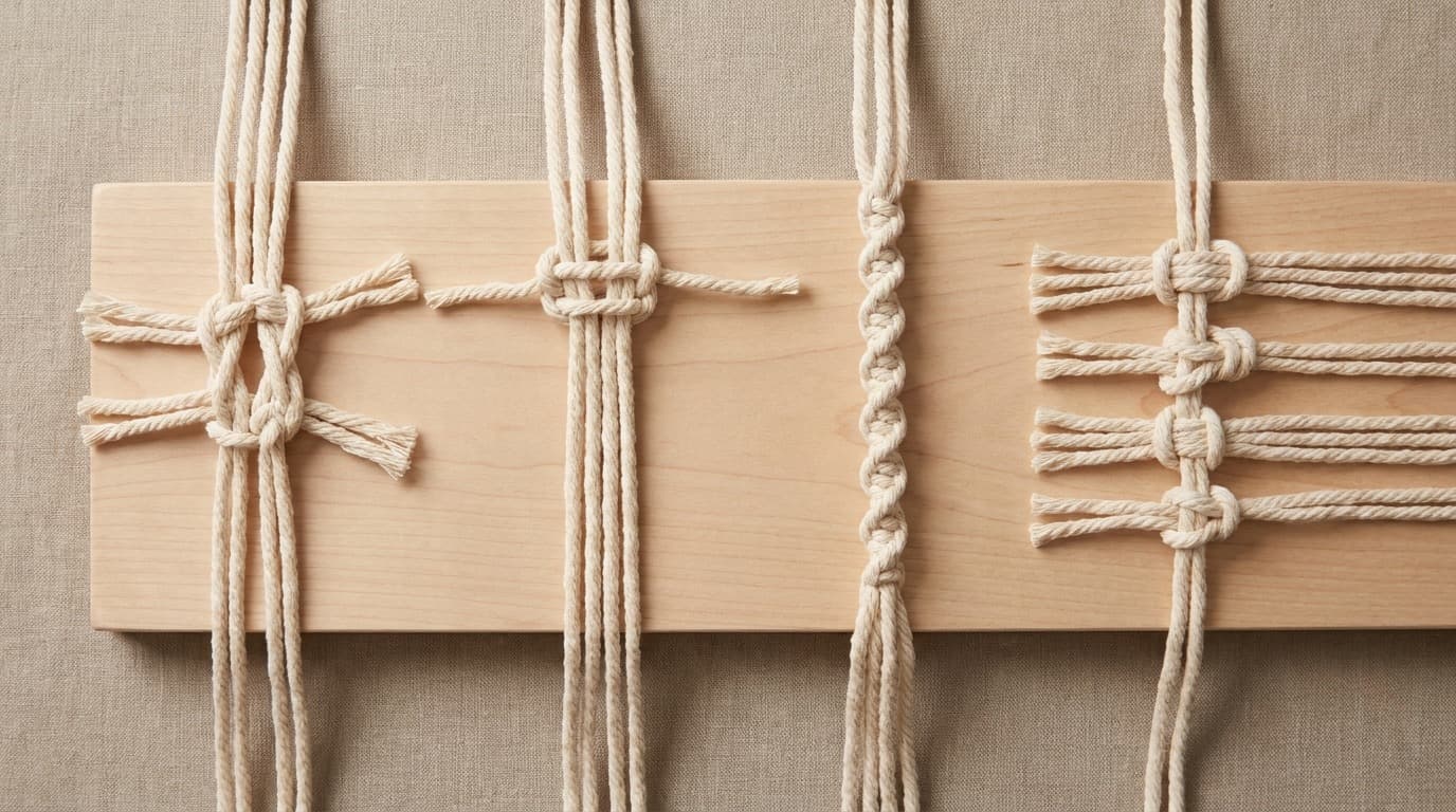 Les différents types de nœuds en macramé : guide illustré