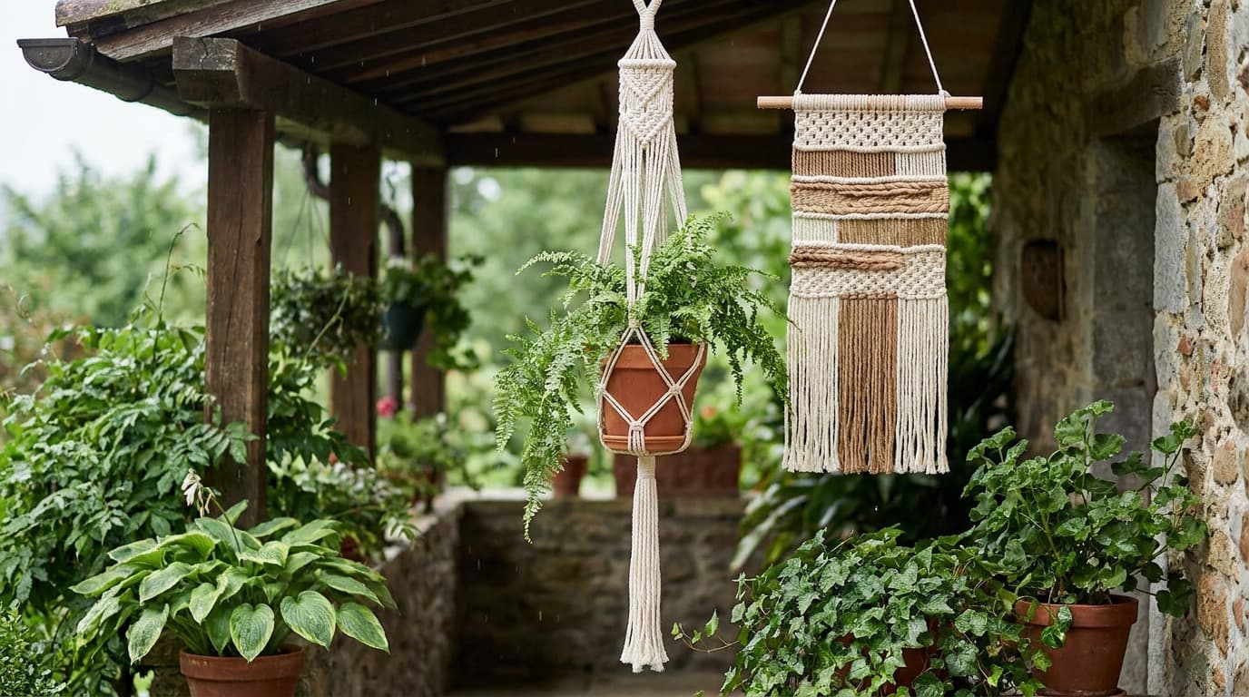 Macramé extérieur : quels fils résistent à la pluie et au soleil ?