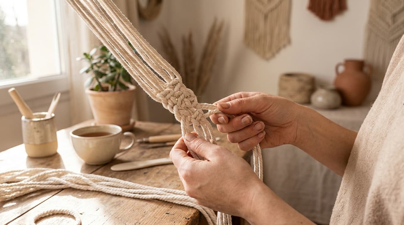 Qu'est-ce que le macramé ? Définition et origines